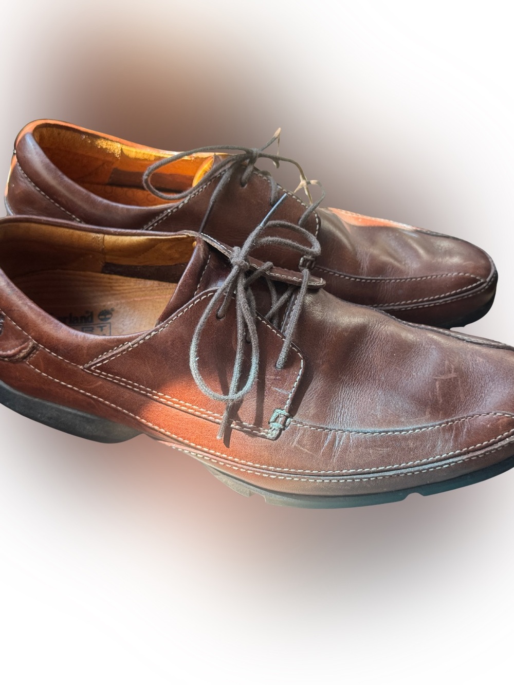 Timberland Brown Leather Lace-Up Derby Shoes